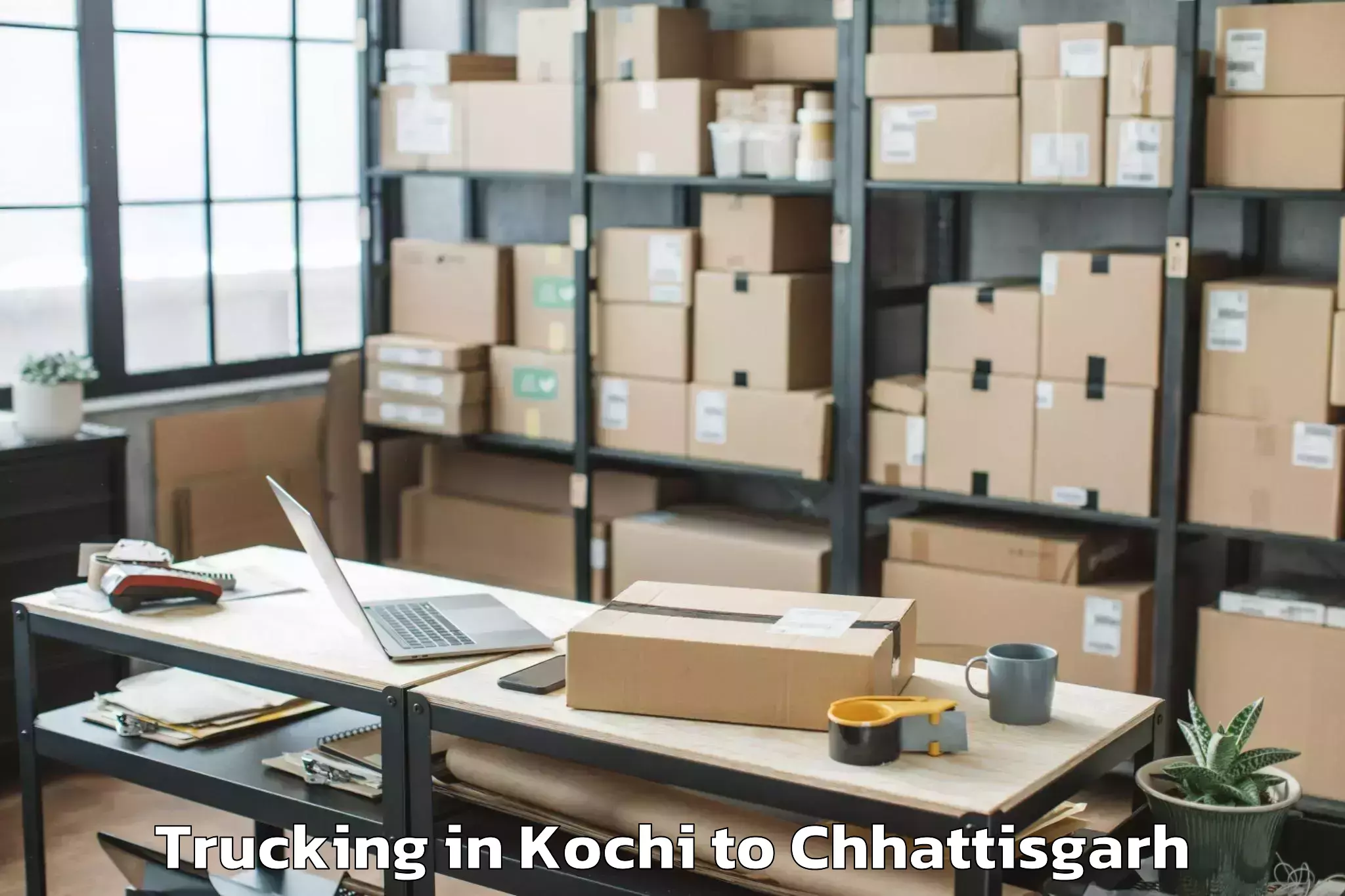 Kochi to Geedam Trucking Booking